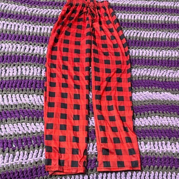 Red and Black Checkered Pants - Picture 1 of 3